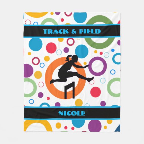 Track and Field Abstract Fleece Blanket
