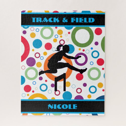 Track and Field Abstract Jigsaw Puzzle