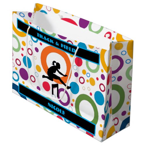 Track and Field Abstract Large Gift Bag