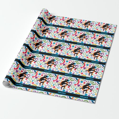 Track and Field Abstract Wrapping Paper