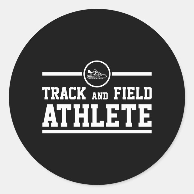 Track And Field Athlete Classic Round Sticker (Front)