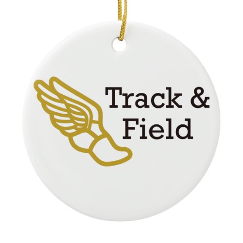 Track and Field Ceramic Ornament