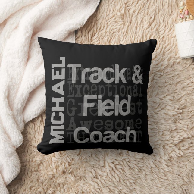 Track and Field Coach Extraordinaire CUSTOM Throw Pillow (Blanket)