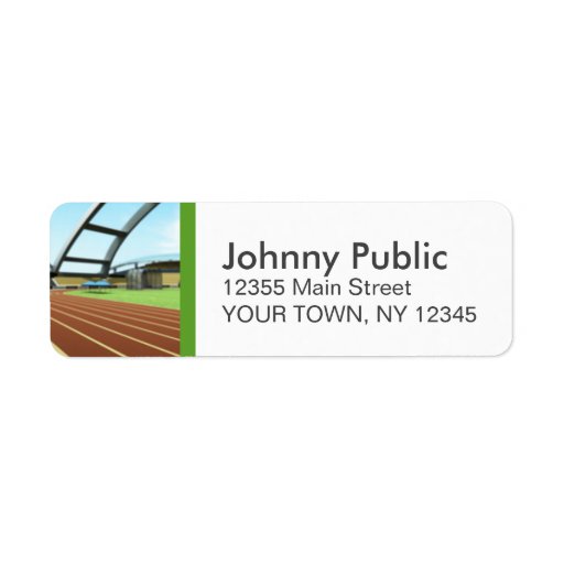 Track and Field Custom Address Labels | Zazzle