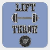 Track and Field Discus Throw Stickers Gift