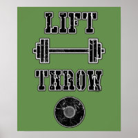Track and Field Discus Thrower Poster