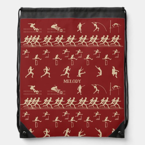 Track and Field  Drawstring Bag