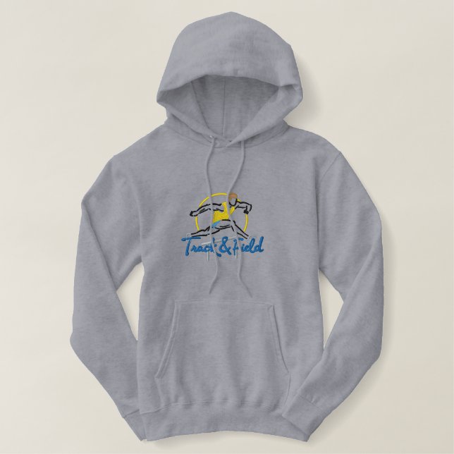Track and Field Embroidered Hoodie (Design Front)