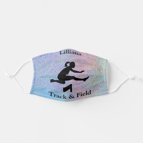 Track and Field Girls Face Mask with Her Name