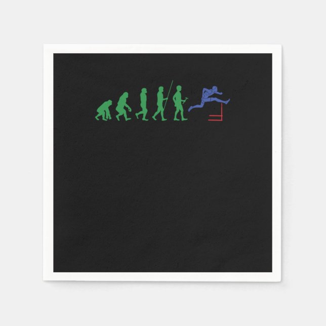 Track And Field Gymnast Runner Running Hurdling Gi Napkins (Front)