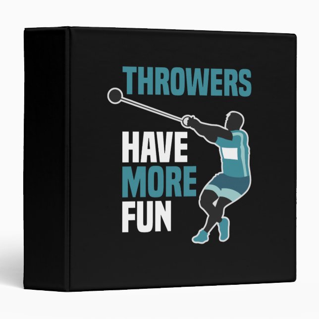 Track And Field Hammer Throw Sport Gift 3 Ring Binder (Front/Spine)