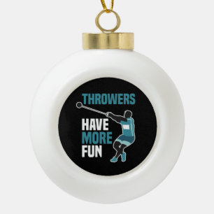 Track And Field Hammer Throw Sport Gift Ceramic Ball Christmas Ornament