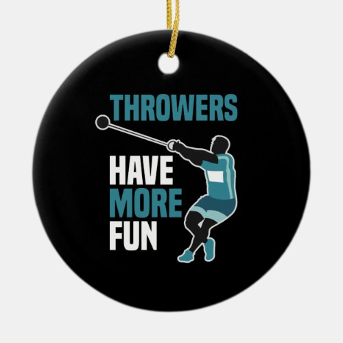 Track And Field Hammer Throw Sport Gift Ceramic Ornament