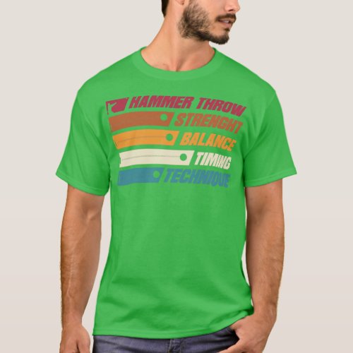 Track and Field Hammer Throwing Hammer Throw T_Shirt