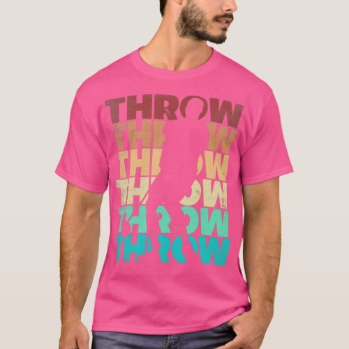 Track and Field Hammer Throwing Thrower Silhouette T_Shirt