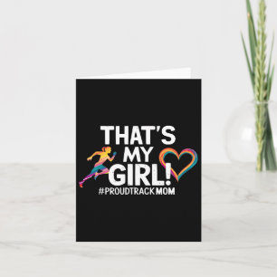 Track And Field Mom Athlete Runner Mothers Day 2  Card