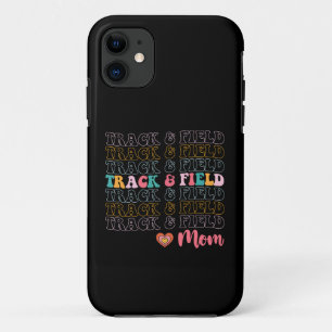 Track And Field Mom Groovy Running Mother’s Day iPhone 11 Case