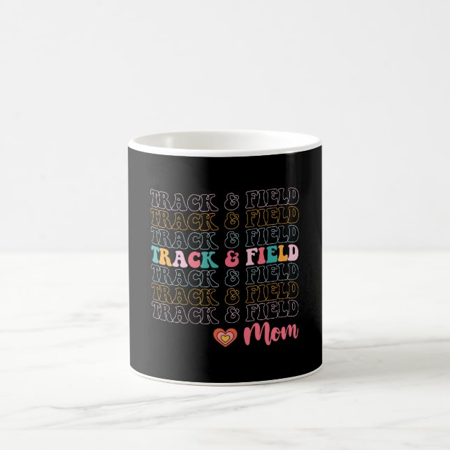 Track And Field Mom Groovy Running Mother’s Day Coffee Mug (Center)