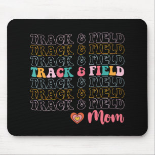 Track And Field Mom Groovy Running Mother’s Day Mouse Pad