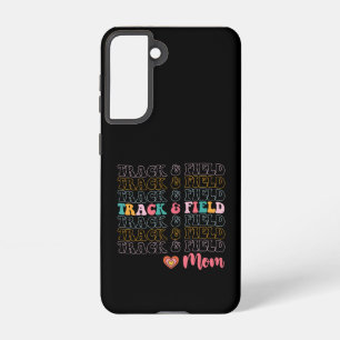 Track And Field Mom Groovy Running Mother’s Day Samsung Galaxy S21 Case