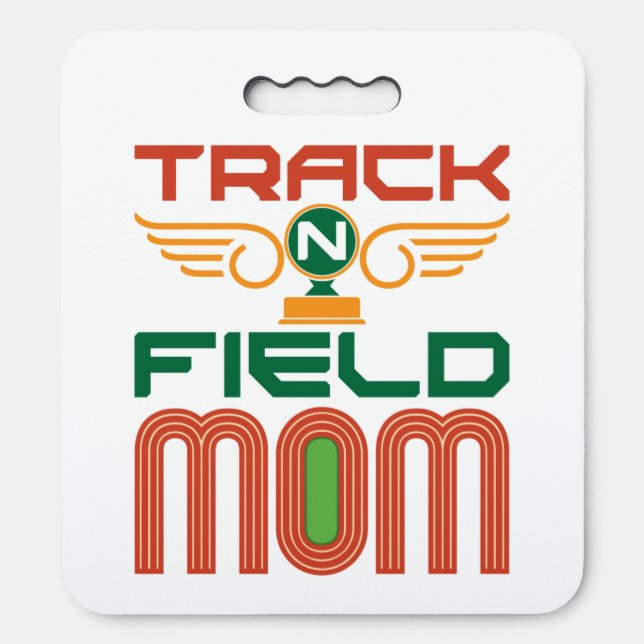 Track and Field Mom Mother's Day Seat Cushion (Front Vertical)