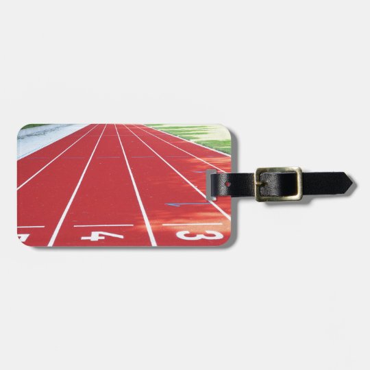 Track and Field Runner Print Luggage Tag