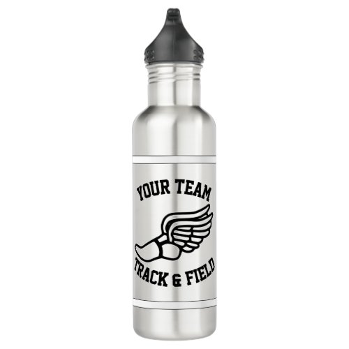 Track and Field Runners Custom Team Name Running Stainless Steel Water Bottle