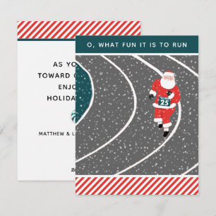 Track and Field Running Christmas Cards