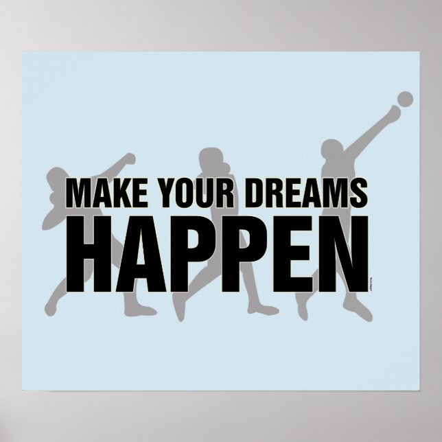 Track and Field Shot Put Throw Poster Gift (Front)