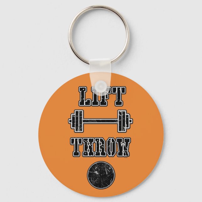 Track and Field Shot Put Thrower Keychain Gift (Front)