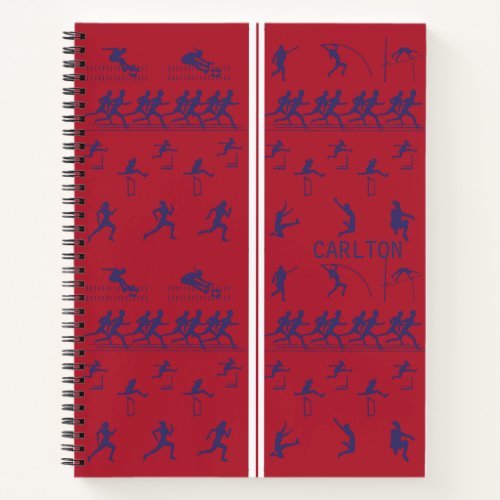 TRACK AND FIELD SPIRAL NOTEBOOK DESIGN 