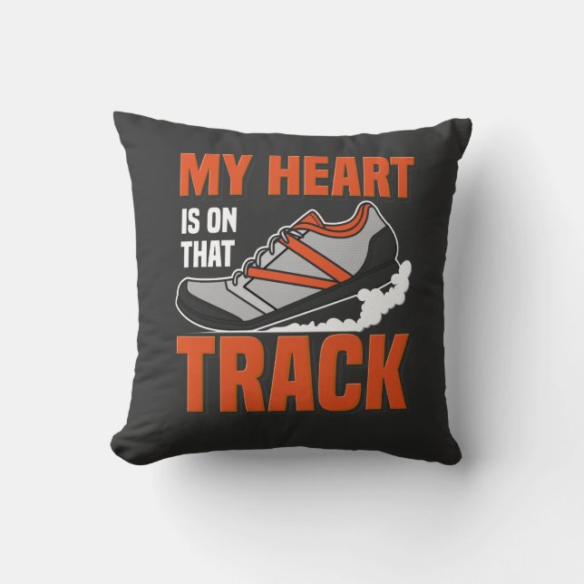 Track And Field Sport Athletics Throw Pillow (Front)