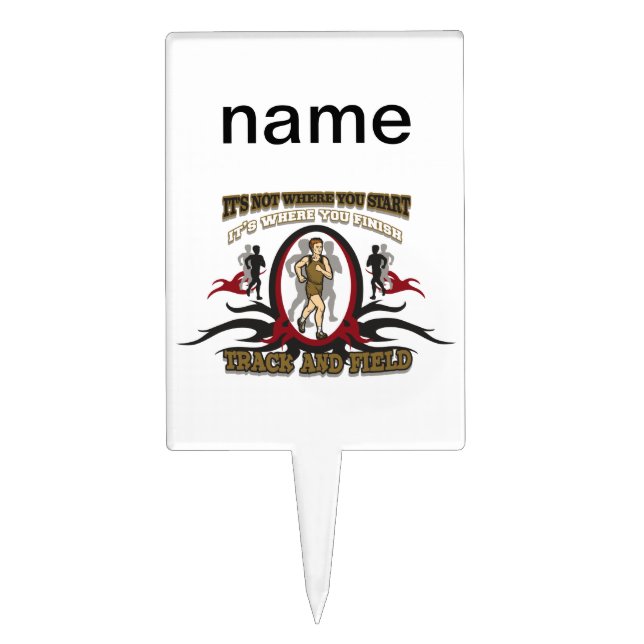 Track and Field Start Cake Topper (Front)