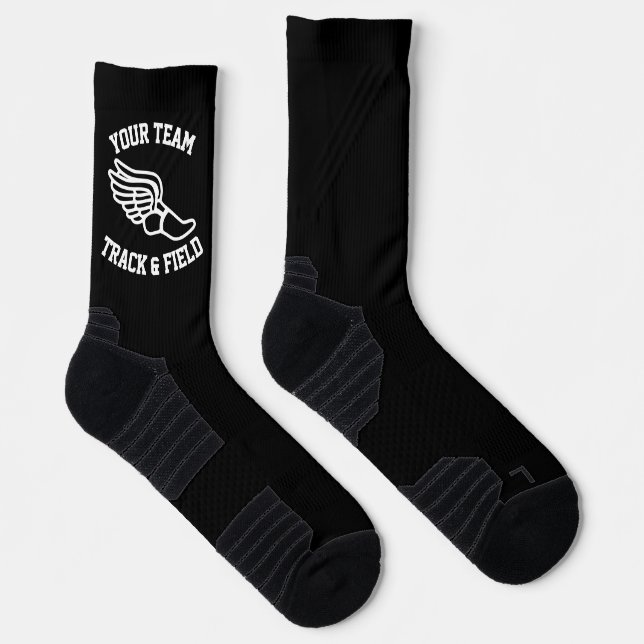 Track and Field Team Name Custom Running Socks (Right)