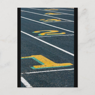 track and field themes postcard