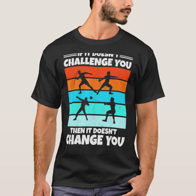 Track And Field Thrower Javelin Shot Put Hammer Di T-Shirt (Front)