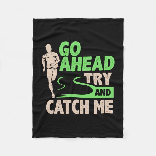 Track And Field _ Try And Catch Me Fleece Blanket