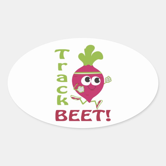 Track Beet Oval Sticker (Front)