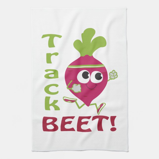 Track Beet Towel (Vertical)