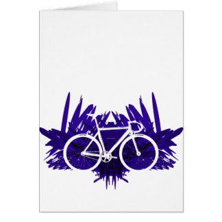 Track Bicycle on Violet Cards