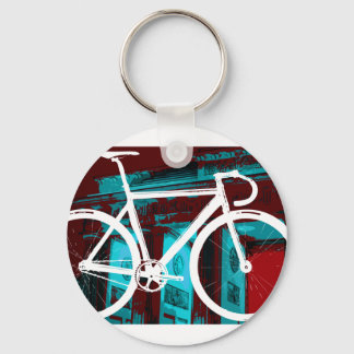 Track Bike Berlin - red blue Keychain