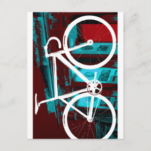 Track Bike Berlin - red blue Postcard