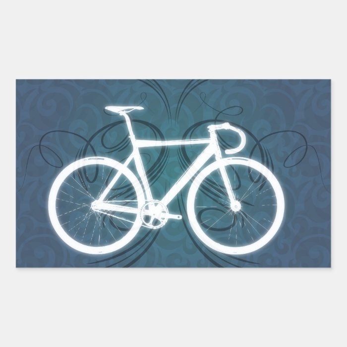 Track Bike   blue tattoo style Stickers