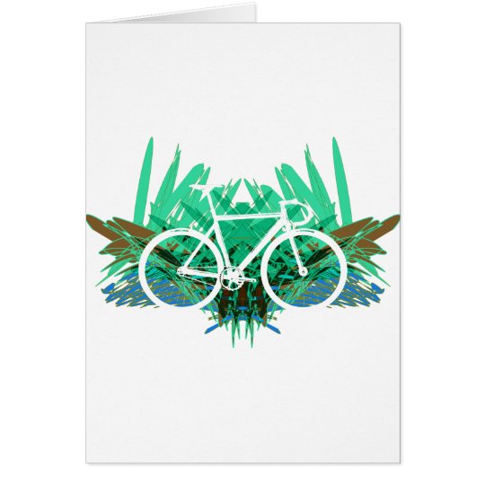 Track Bike on Green Graphic Card