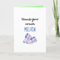 Track Coach Appreciation Card, Thank You Card