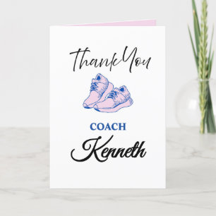 Track Coach Appreciation Card, Thank You Card