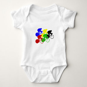 Track Cycling Bicycle Race Bike Riders   Baby Bodysuit