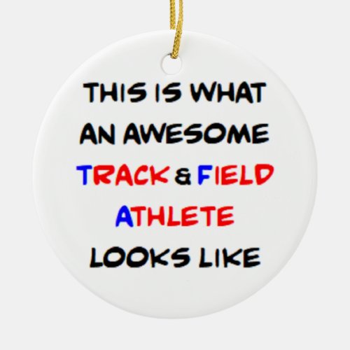 track  field athlete awesome ceramic ornament