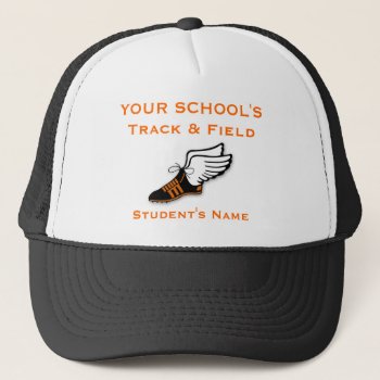Track & Field Customizable Trucker Hat by DGSkater22 at Zazzle