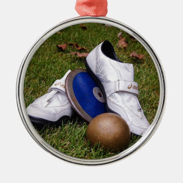 Track & Field Metal Ornament (Front)